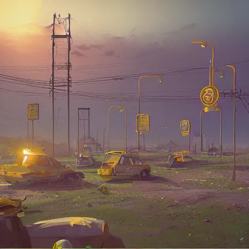 Image similar to “the beginning of lemons by Simon Stalenhag, trending on artstation, 8k, octane rendered, highly detailed”