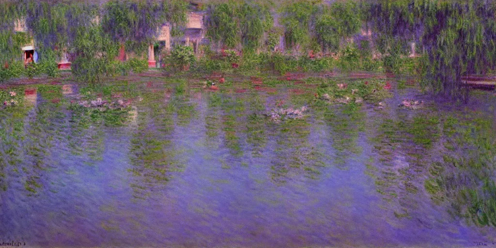 Image similar to monet was fuming at the computer, by monet