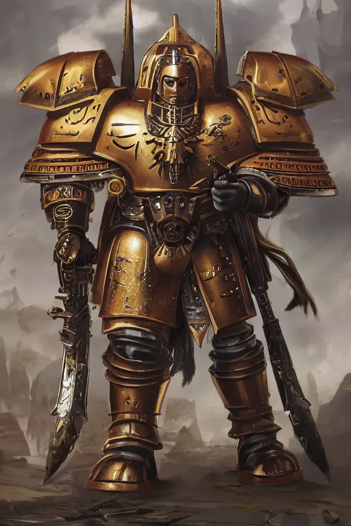 Image similar to armor portrait heros warhammer 4 0 k horus heresy fanart - the primarchs emperor by johannes helgeson animated with vfx concept artist & illustrator global illumination ray tracing hdr fanart arstation zbrush central hardmesh 8 k octane renderer comics stylized