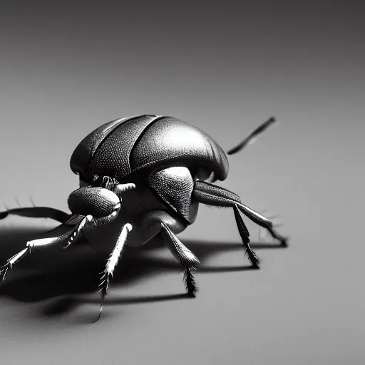 Image similar to insects, green world, realistic, black and white, complex, octane render, unreal engine, photorealistic