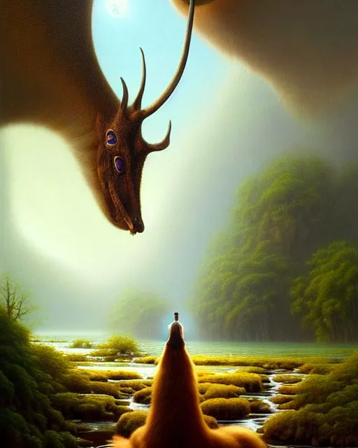 Prompt: a hyper - detailed 3 d render like an oil painting of nature examining itself through all animals, surrealism!!!!! surreal concept art, lifelike, photorealistic, digital painting, smooth, sharp focus, artstation hd, by greg rutkowski, bruce pennington, valentina remenar, asher duran,