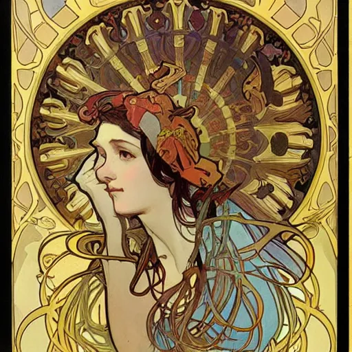 Prompt: artwork by aalphonse mucha and tooth wu