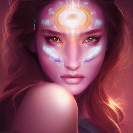 Image similar to beautiful realistic portrait of astral portal by artgerm