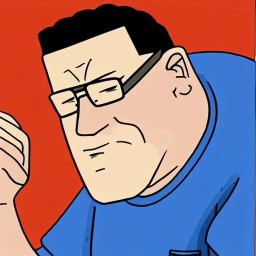 Prompt: real life photograph of Hank Hill