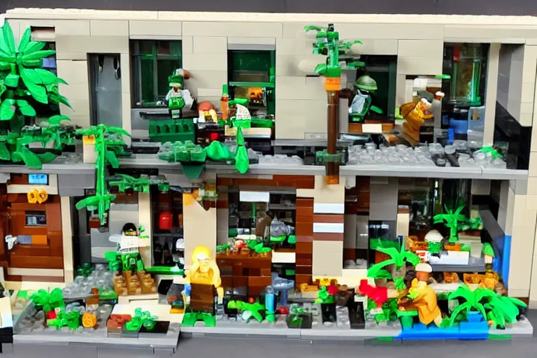 Image similar to yoda's cannabis farm 1 9 8 5 lego set