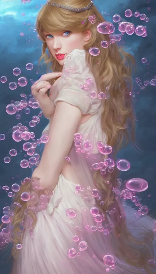 A stunning portrait of taylor swift as a graceful barbie doll on