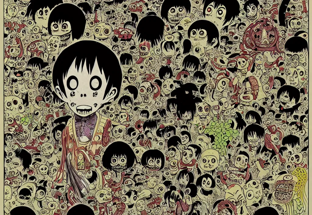 Image similar to kikoriki by junji ito