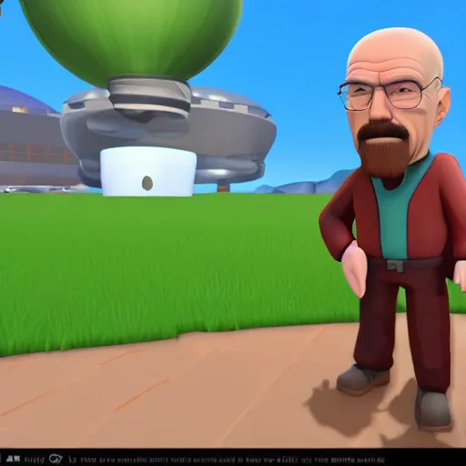 Prompt: walter white 3 d in bloons td 6