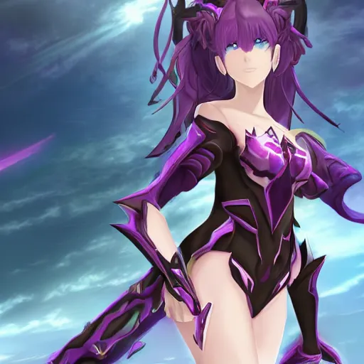 Prompt: beautiful full body image of a zerg overlord merged together with archer tohsaka illya chloe caster into one eternal being defining the universe, high details, high resolution