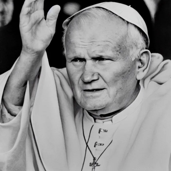 Prompt: John Paul II as demon