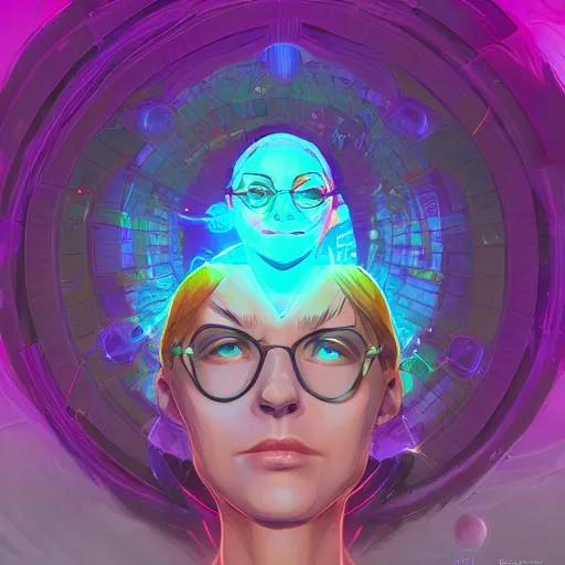 Image similar to skill magic geek inside matrix deepdream radiating a glowing aura stuff loot legends stylized digital illustration video game icon artstation lois van baarle, ilya kuvshinov, rossdraws,