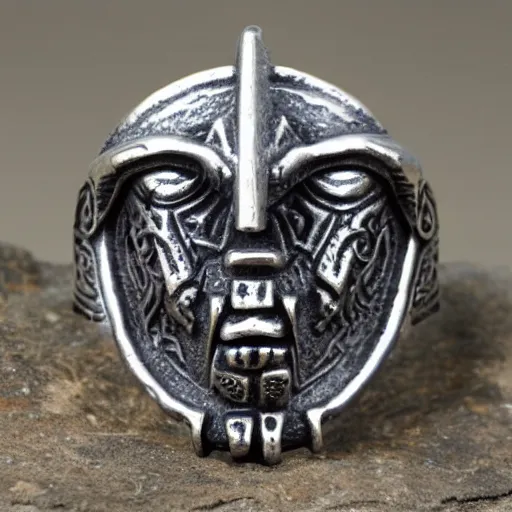 Image similar to a ring with a berserkers and vikings motif