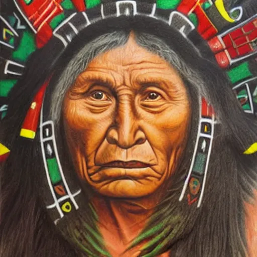 Image similar to haida tlingit portrait of chief seattle