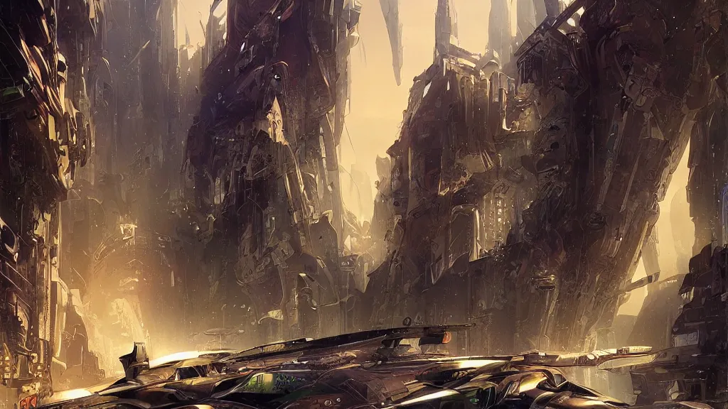 Prompt: artwork in the style of stephan martiniere.