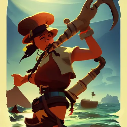 Image similar to painting treasure on sea of thieves game smooth median photoshop filter cutout vector, behance hd by jesper ejsing, by rhads, makoto shinkai and lois van baarle, ilya kuvshinov, rossdraws global illumination