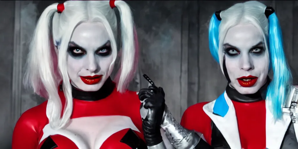 Prompt: ' adam west'as'harley quinn ', cinematic scene, award winning