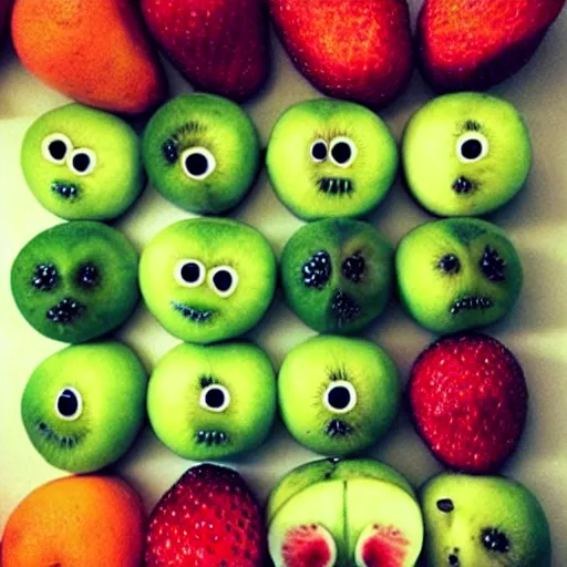 Image similar to “ fruit staring at you with cute eyes ”