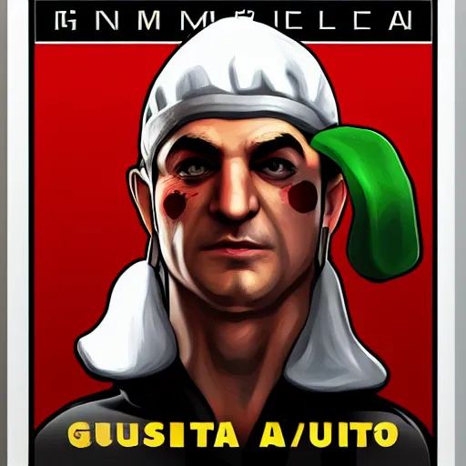 Prompt: pulcinella as gta poster hero, popular art, trending on artstation