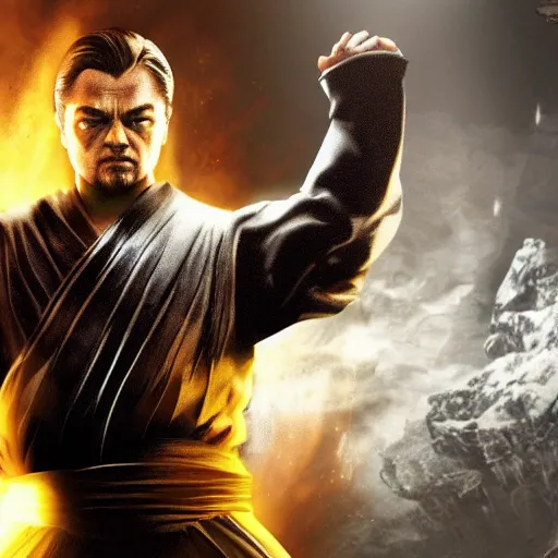 Image similar to Leonardo Dicaprio in Mortal Kombat XII, 4k, detailed,