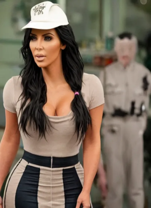 Image similar to film still of kim kardashian as smokey in the movie Friday,