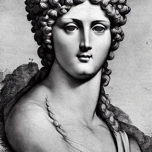 Prompt: extremely beautiful Helen of troy by Michelangelo