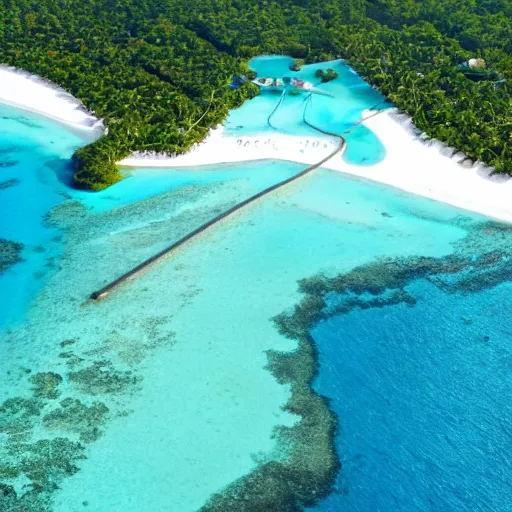 Image similar to exotic location in the maldives, view from helicopter