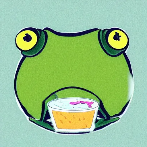 Image similar to frog in yogurt