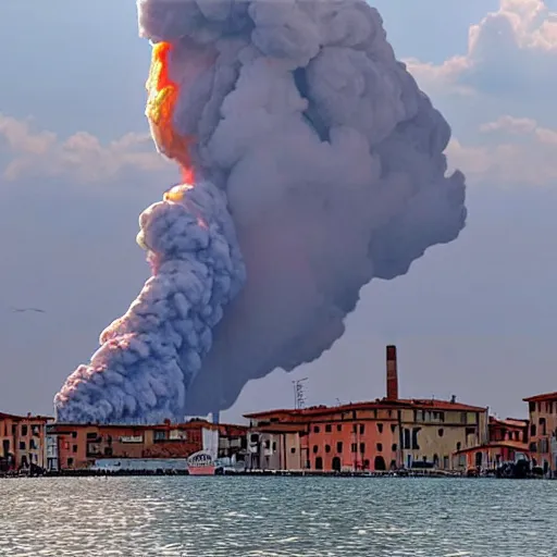 Image similar to a nuke explosion in chioggia