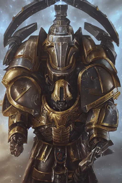 Image similar to armor portrait heros warhammer 4 0 k horus heresy fanart - the primarchs emperor by johannes helgeson animated with vfx concept artist & illustrator global illumination ray tracing hdr fanart arstation zbrush central hardmesh 8 k octane renderer comics stylized