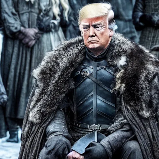 Prompt: trump as robert baretheon in game of thrones