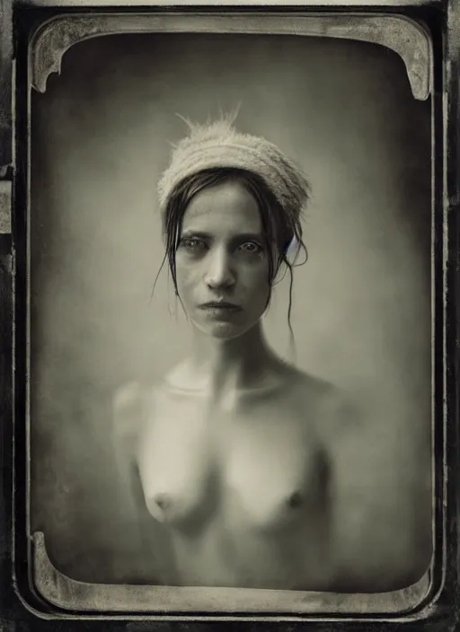 Image similar to old wet plate collodion photography portrait, hyper realistic, elegant, highly detailed, parallax, leica, medium format, by jheronimus bosch and greg rutkowski