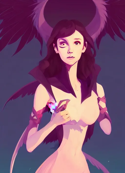 Image similar to harpy. dnd character art portrait. full body. clean cel shaded vector art. shutterstock. behance hd by lois van baarle, artgerm, helen huang, by makoto shinkai and ilya kuvshinov, rossdraws, illustration, art by ilya kuvshinov