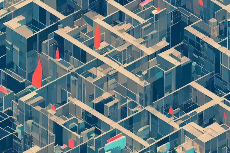 Prompt: Isometric japanese city, volumetrics, 3d render, octane render, trending on artstation, digital art, by Conrad Roset