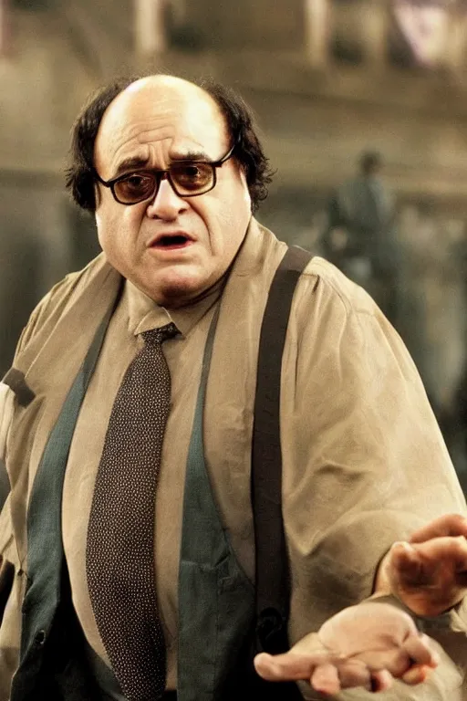 Image similar to Danny DeVito in film matrix 4k,