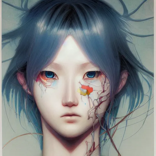 Image similar to prompt : lightning portrait soft light painted by james jean and katsuhiro otomo and erik jones, inspired by evangeleon anime, smooth face feature, intricate oil painting, high detail illustration, sharp high detail, manga and anime 1 9 9 9