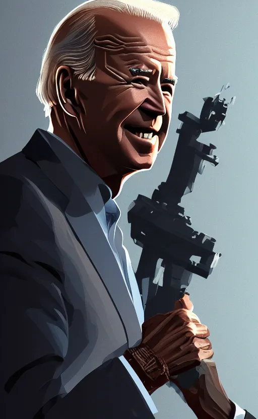 Image similar to joe biden, fiction, stability, intricate, elegant, 8 k, uhd, justify, artstation, concept art, matte, sharp focus, illustration, consistent, highly detailed object content, proportional object content