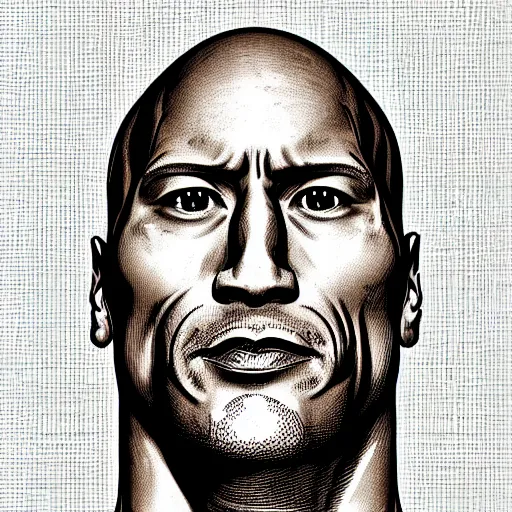 Image similar to US patent of Dwayne Johnson's head