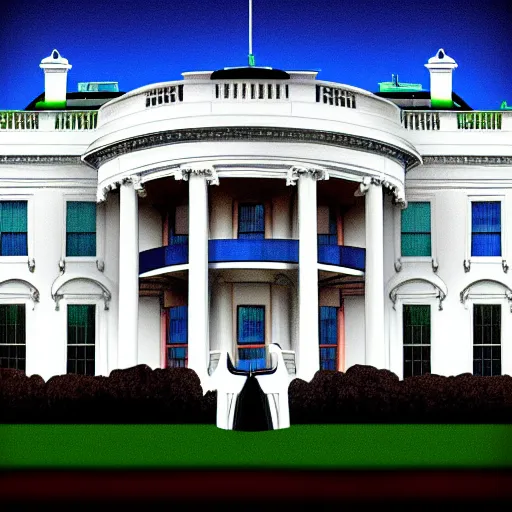 Image similar to the fbi surrounding the white house. digital art.