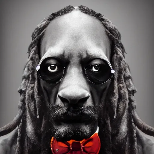 Image similar to Very funny Snoop Dogg looking like an old monkey, colorful painting on grey scale face, powerful , magic, thunders, dramatic lighting, intricate, wild, highly detailed, digital painting, artstation, concept art, smooth, sharp focus, illustration, art by artgerm and greg rutkowski and alphonse mucha, footage