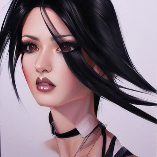 Image similar to woman with black hair by artgerm