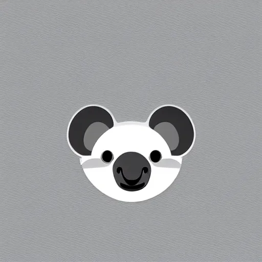 Prompt: cute whatsapp emoji of a koala bear, vector, white background