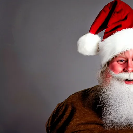 Image similar to santa claus wearing a viking helmet