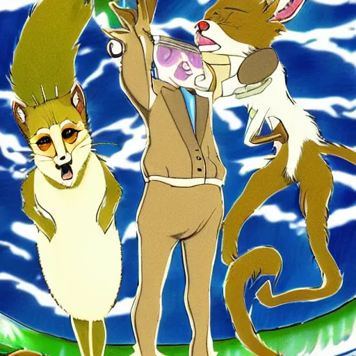 Prompt: Beastars character in the style of 1999 Ken Sugimori art