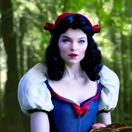 Image similar to live action disney snow white, 8k resolution, full HD, cinematic lighting, award winning, anatomically correct