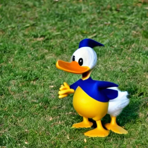 Prompt: Donald duck eating a duck