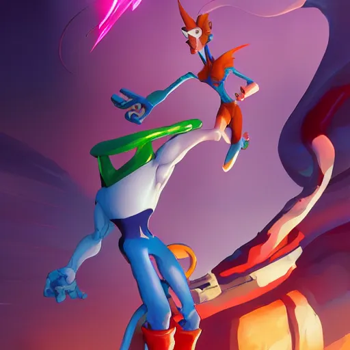 Image similar to hero world earthworm jim, behance hd by jesper ejsing, by rhads, makoto shinkai and lois van baarle, ilya kuvshinov, rossdraws global illumination