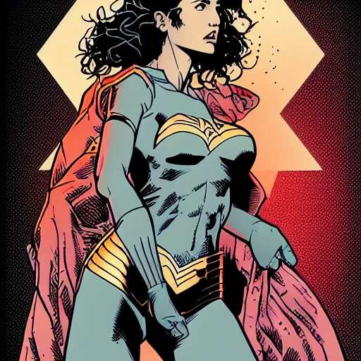 Image similar to portrait of a woman who looks like gal gadot and jennifer connelly, by laurie greasley and james stokoe