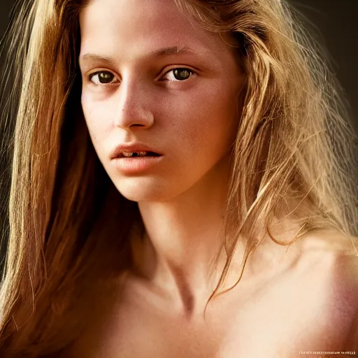 Prompt: portrait of a stunningly beautiful natove american female, depth of field, zeiss lens, detailed, symmetrical, centered, fashion photoshoot, by Annie Leibovitz and Steve McCurry, David Lazar, Jimmy Nelsson, Breathtaking, 8k resolution, extremely detailed, beautiful, establishing shot, artistic, hyperrealistic, beautiful face, octane render