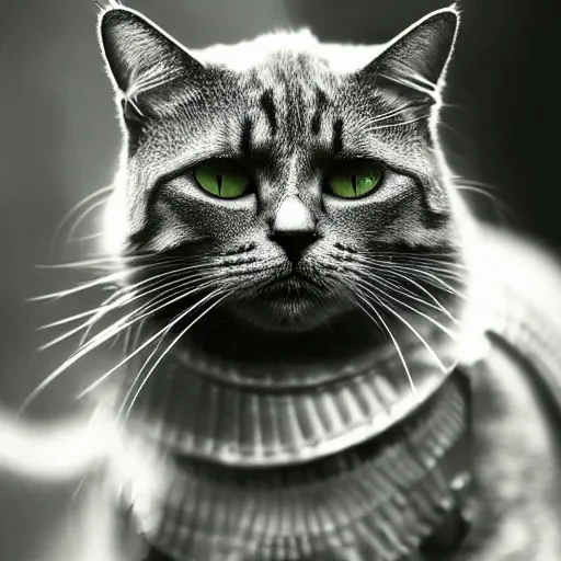 Image similar to an amazing award winning photo of a cat as knight templar, very detailed and sharp, 4k hdr, cinematic