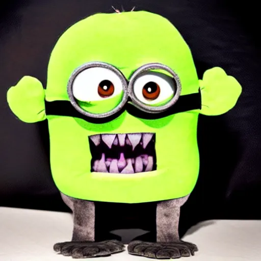 Prompt: Frankenstein minion made from severed body parts and human organs